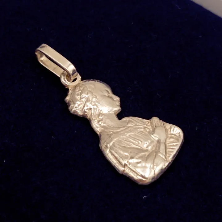 Antiguo colgante italiano de plata esterlina