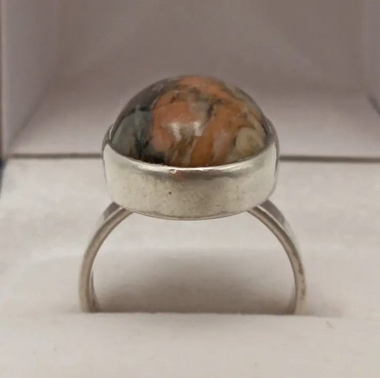 Anillo de jaspe en plata esterlina 925