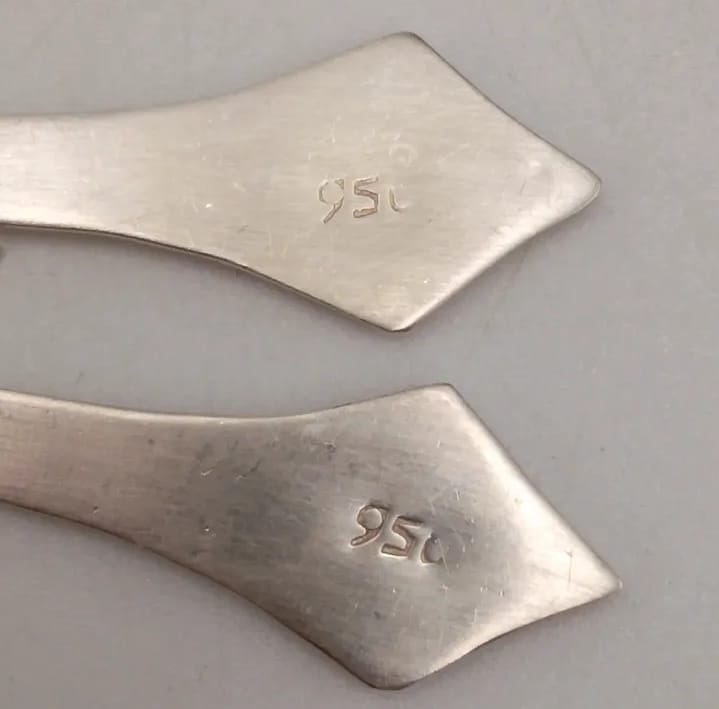 Aros vintage de plata 950