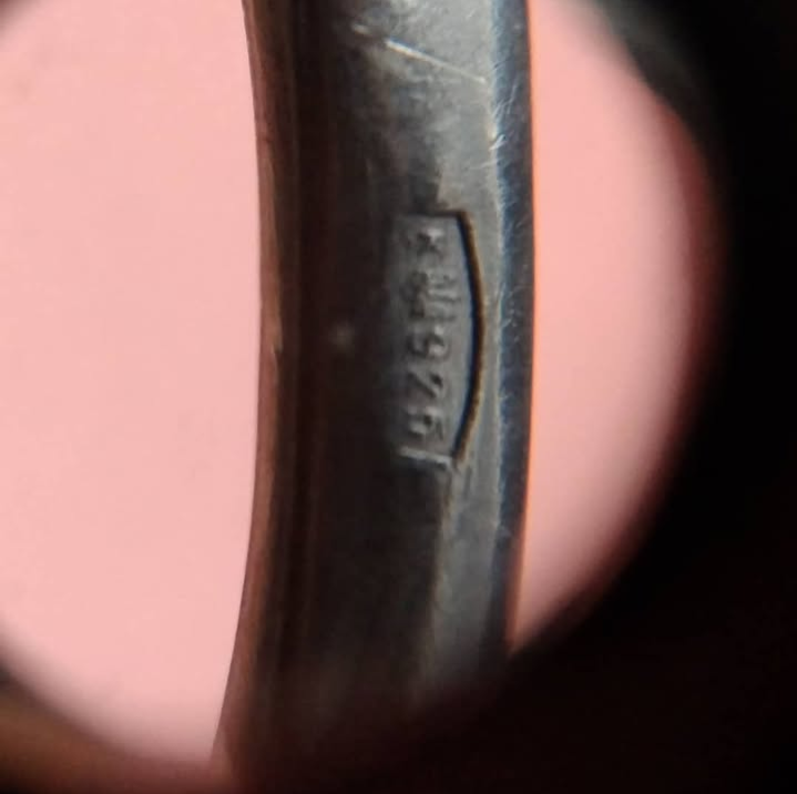 Anillo ruso de plata esterlina 925