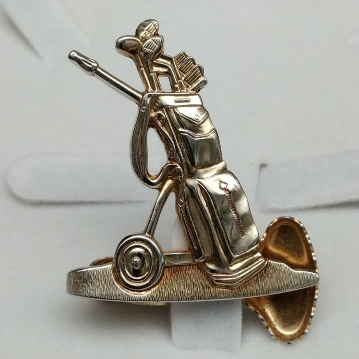 Pasador de corbata bañado en oro