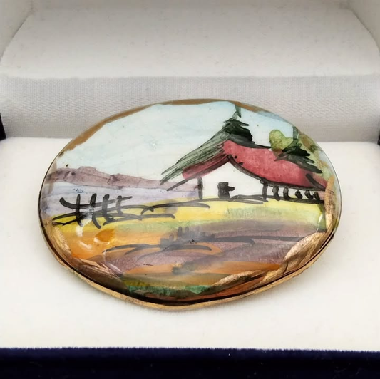 Broche pintado a mano