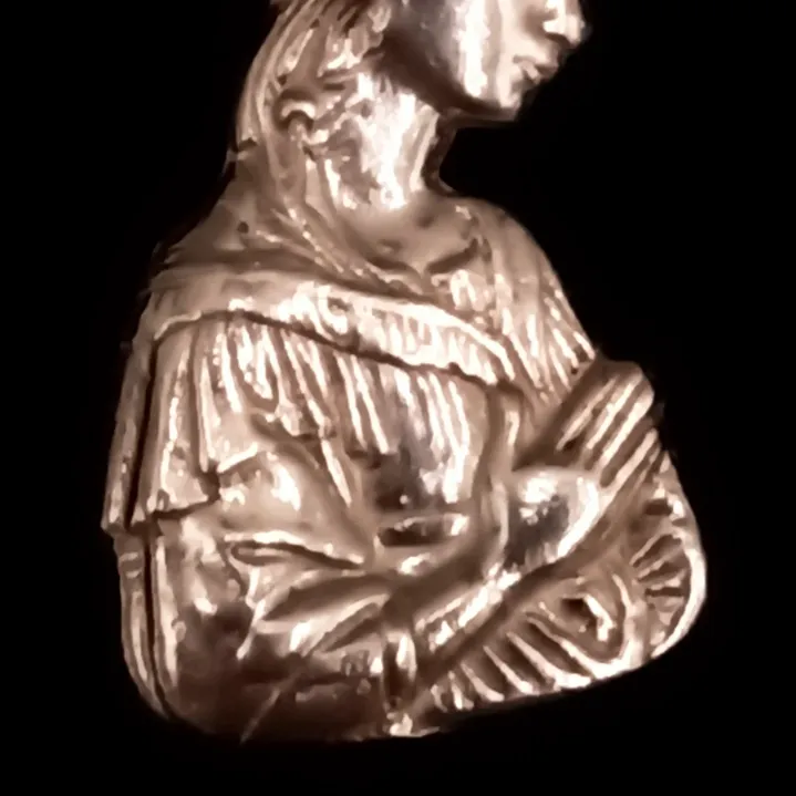 Antiguo colgante italiano de plata esterlina