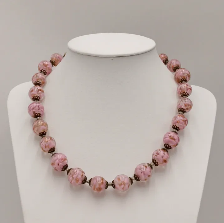 Collar cuentas cristal de Murano
