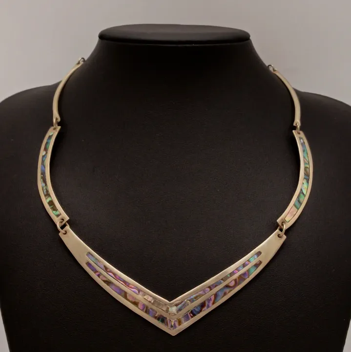 Collar mexicano de concha de abulón