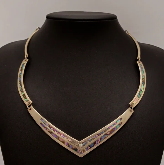 Collar mexicano de concha de abulón