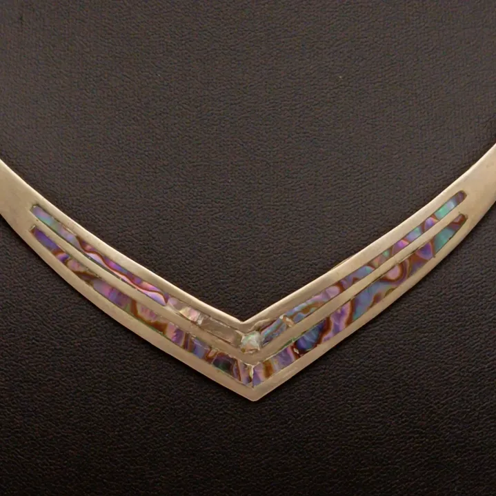 Collar mexicano de concha de abulón