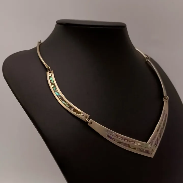 Collar mexicano de concha de abulón