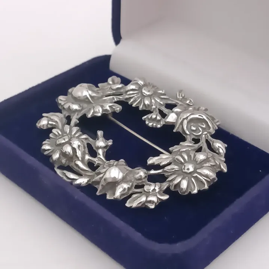 Broche italiano en plata esterlina