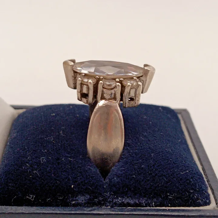 Anillo de circón en plata esterlina 925