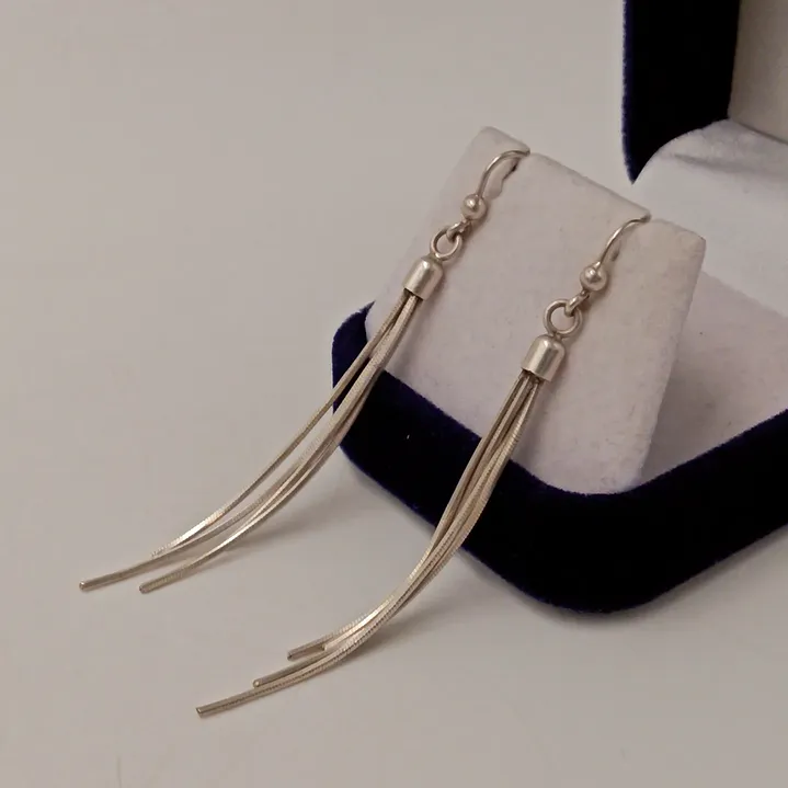 Pendientes italianos en plata esterlina 925