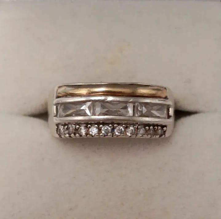 Anillo de oro y plata 925
