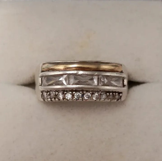 Anillo de oro y plata 925