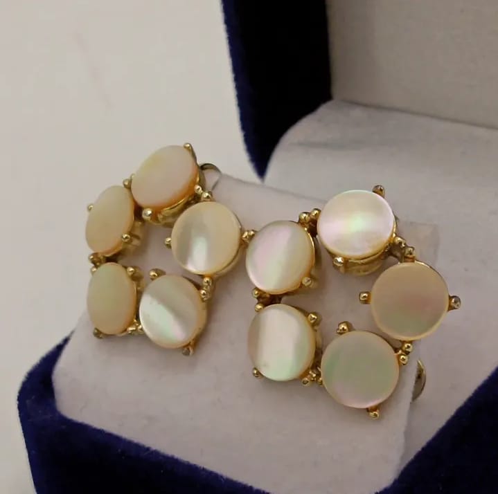 Aros vintage de nácar