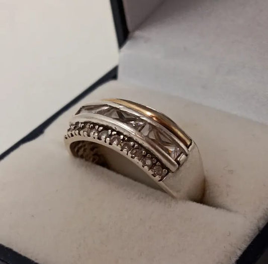Anillo de oro y plata 925