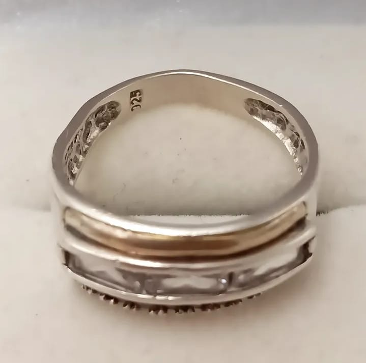 Anillo de oro y plata 925