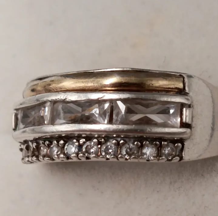 Anillo de oro y plata 925