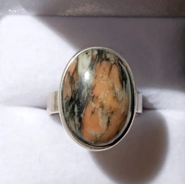 Anillo de jaspe en plata esterlina 925