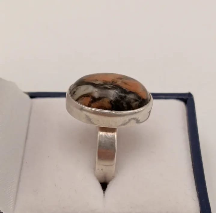 Anillo de jaspe en plata esterlina 925