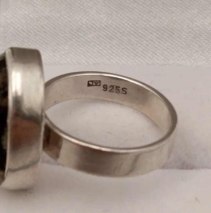 Anillo de jaspe en plata esterlina 925