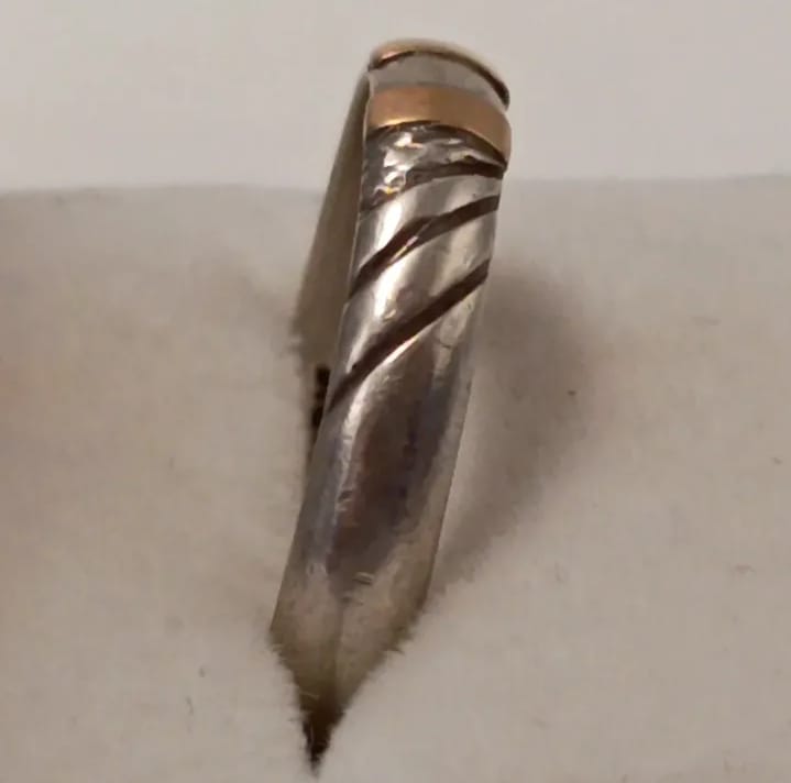 Anillo de plata y oro