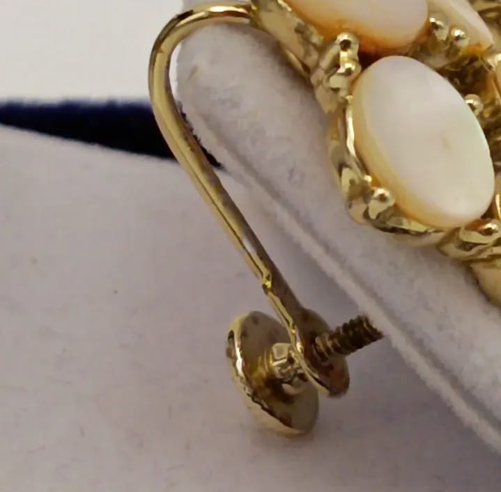 Aros vintage de nácar