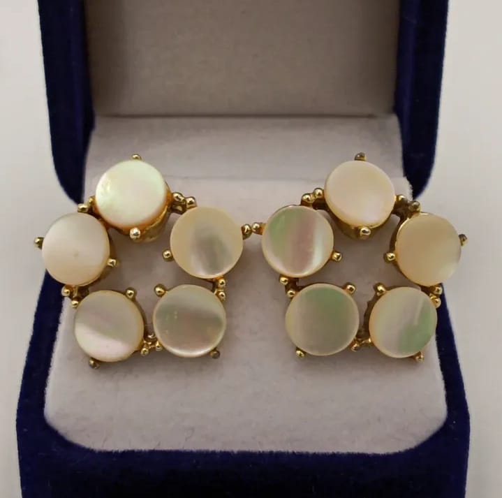 Aros vintage de nácar