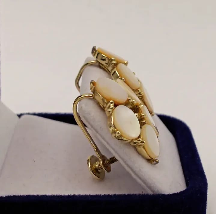 Aros vintage de nácar